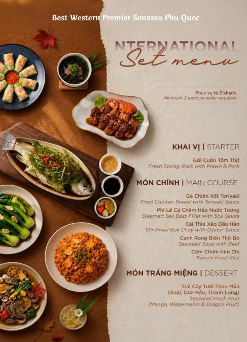 International set menu