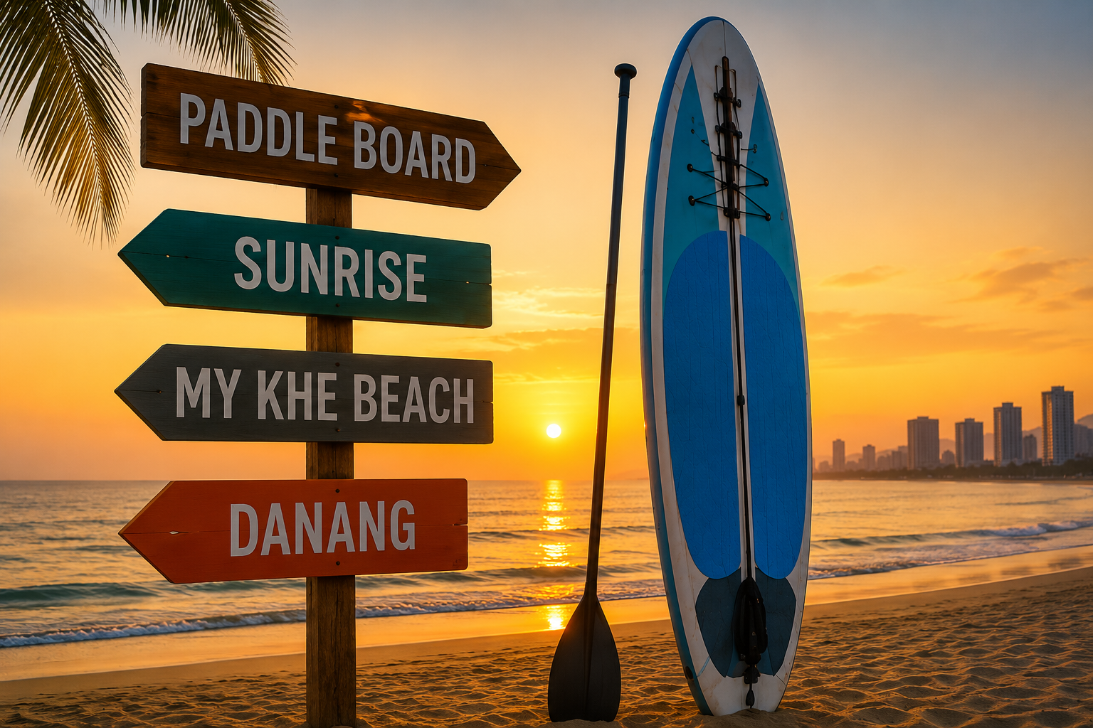 다낭 미케비치 패들보드 일출 투어 + 한국인 강사 (Sunrise Paddleboarding at My Khe Beach) 이미지 3