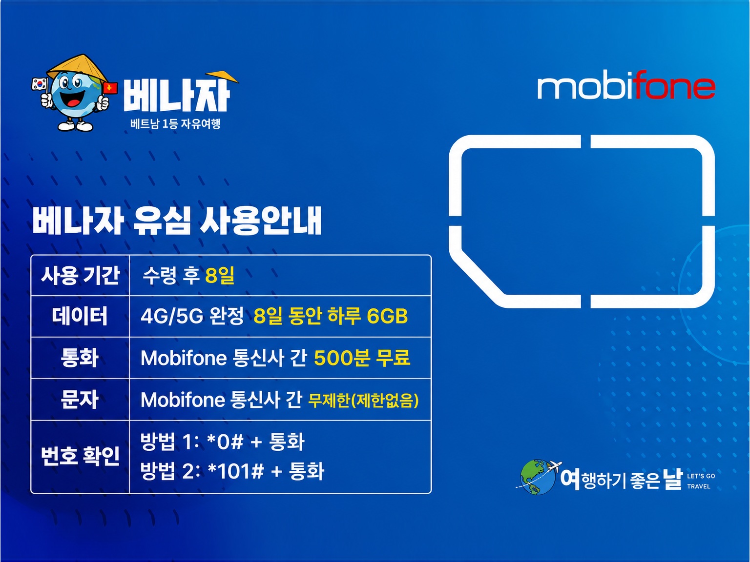 베트남 나트랑 유심 / Esim (매일 5GB/무제한, 공항수령/그랩가능, 8일/7일 이용) 이미지 5